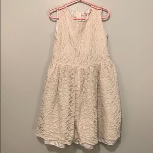 Girl's Cream Lace Dress